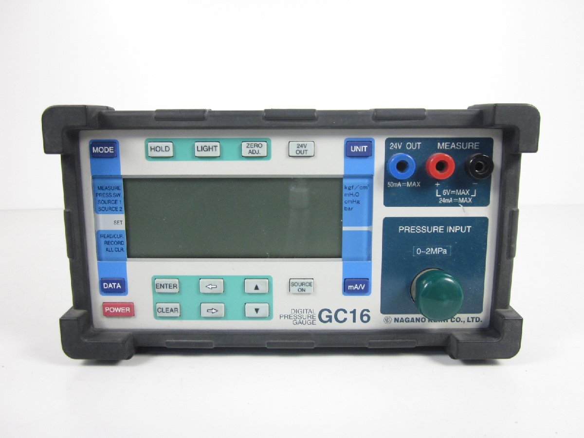 Nagano Keiki GC16 Precision Digital Pressure Gauge 0-2MPa [t1231377283]