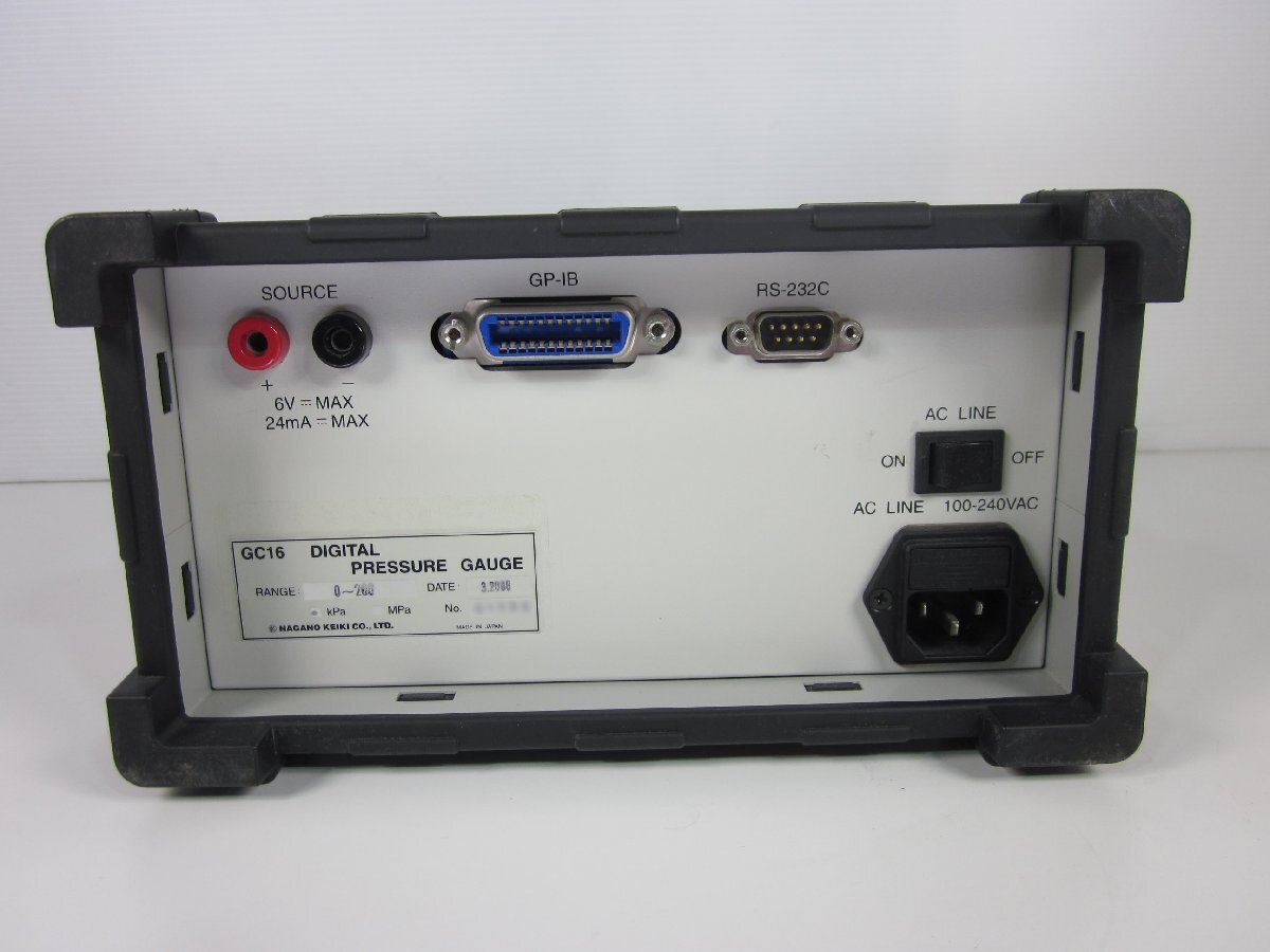 Nagano Keiki GC16 Precision Digital Pressure Gauge 0-200kPa [d1231382184]