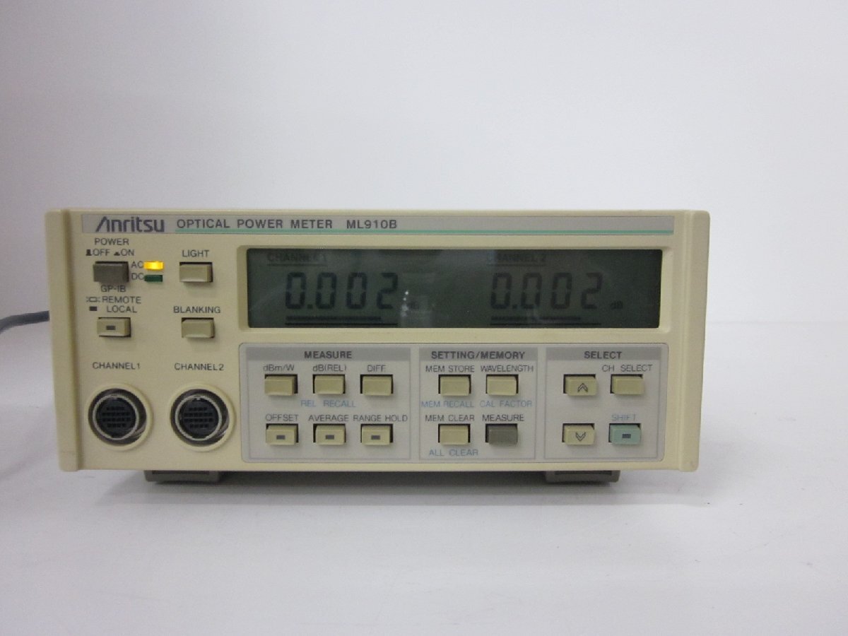 Anritsu ML910B Optical Power Meter 0.38μm-1.8μm 2 Channels [b1231377133]