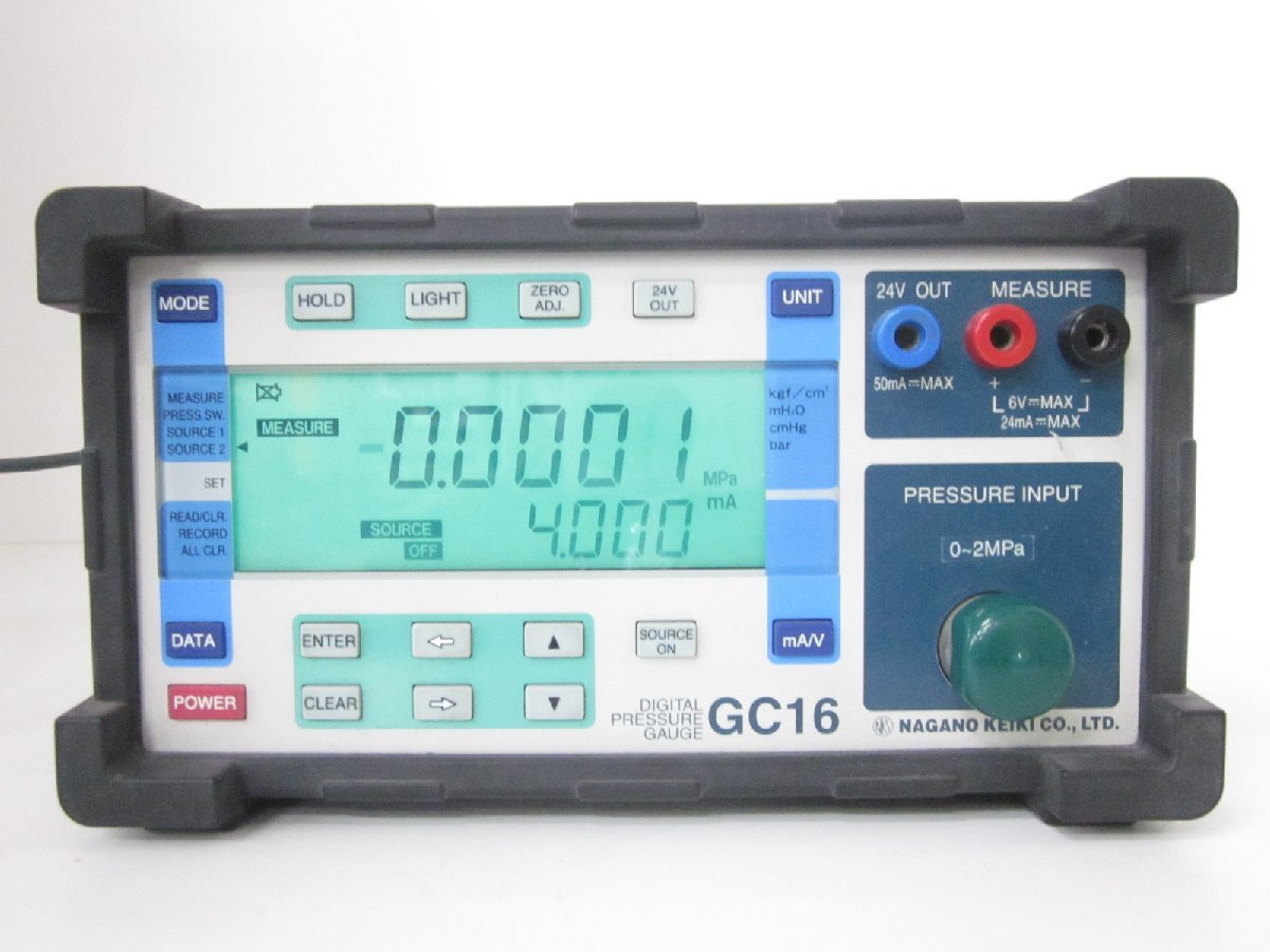 Nagano Keiki GC16 Precision Digital Pressure Gauge 0-2MPa [t1231377283]