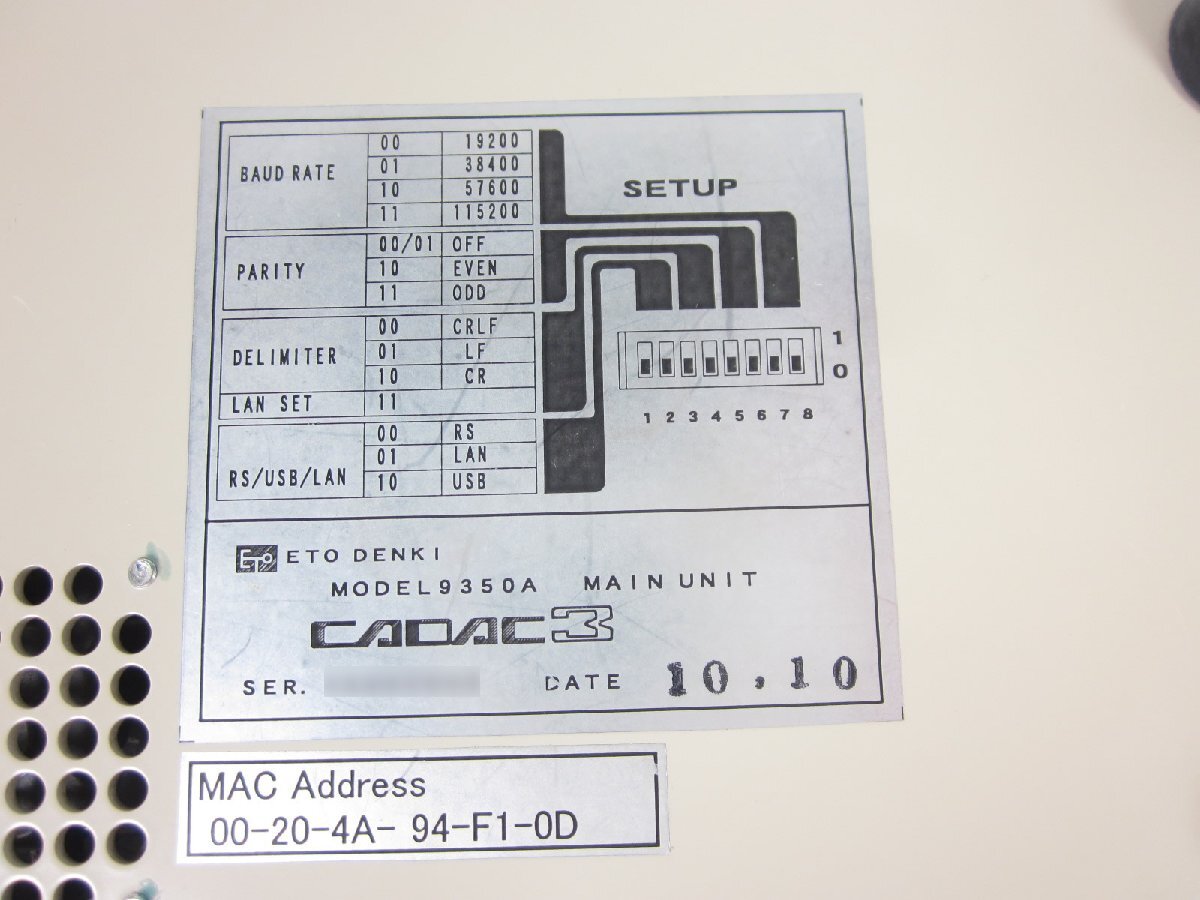 Eto Denki CADAC 9350A Data Logger 20CH [f1231375629]