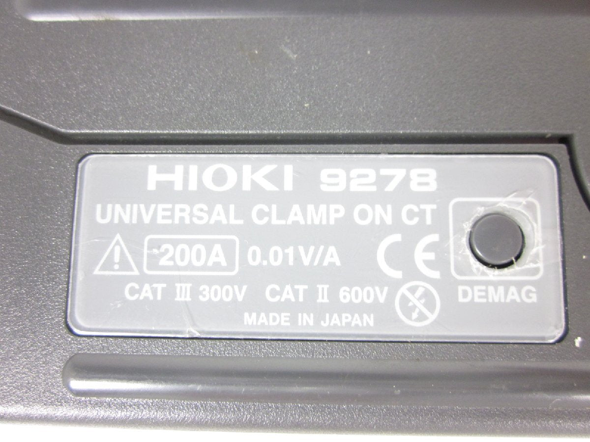 Hioki 9278 Universal Clamp On CT Sensor AC/DC 200A [w1231382911]
