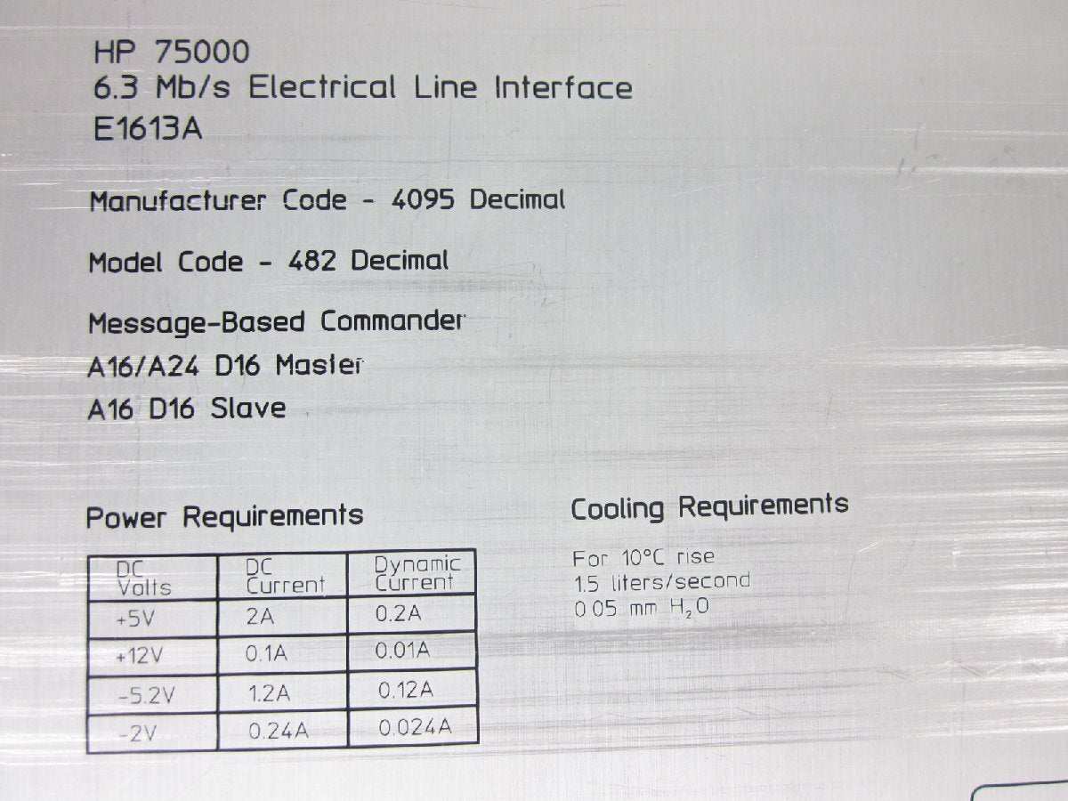 Agilent E1613A 6.3Mbps Electrical Line Interface VXI [m1231381140]