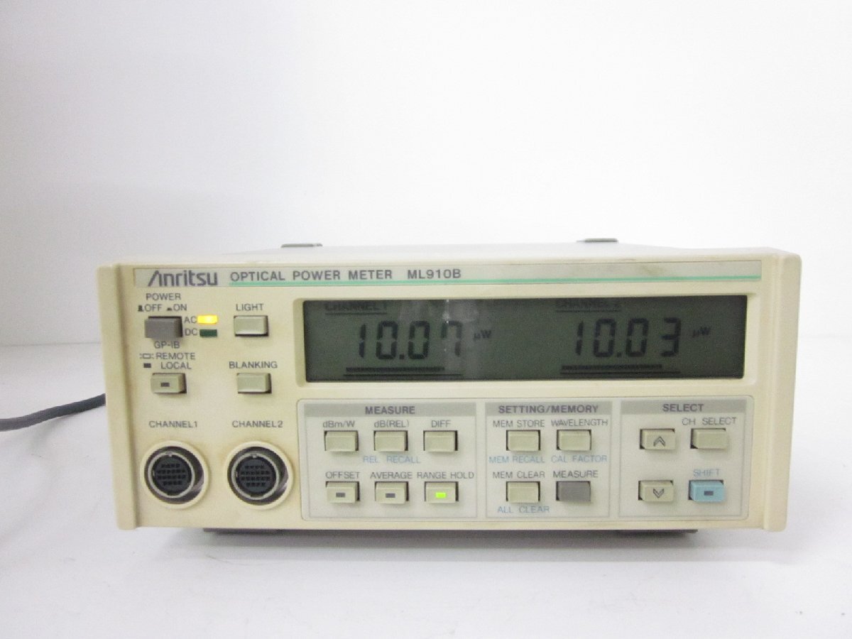 Anritsu ML910B Optical Power Meter 0.38μm-1.8μm 2 Channels [x1231373833]
