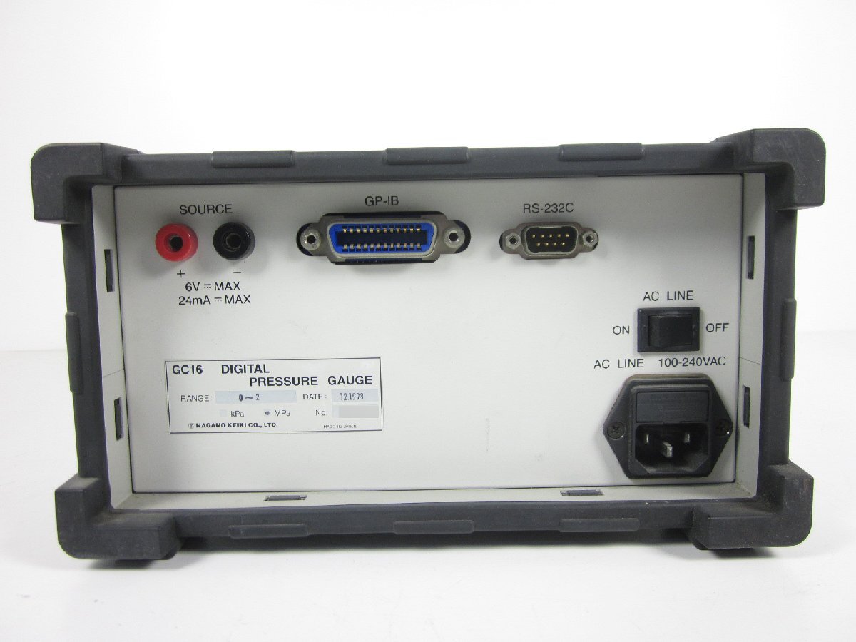 Nagano Keiki GC16 Precision Digital Pressure Gauge 0-2MPa [t1231377283]