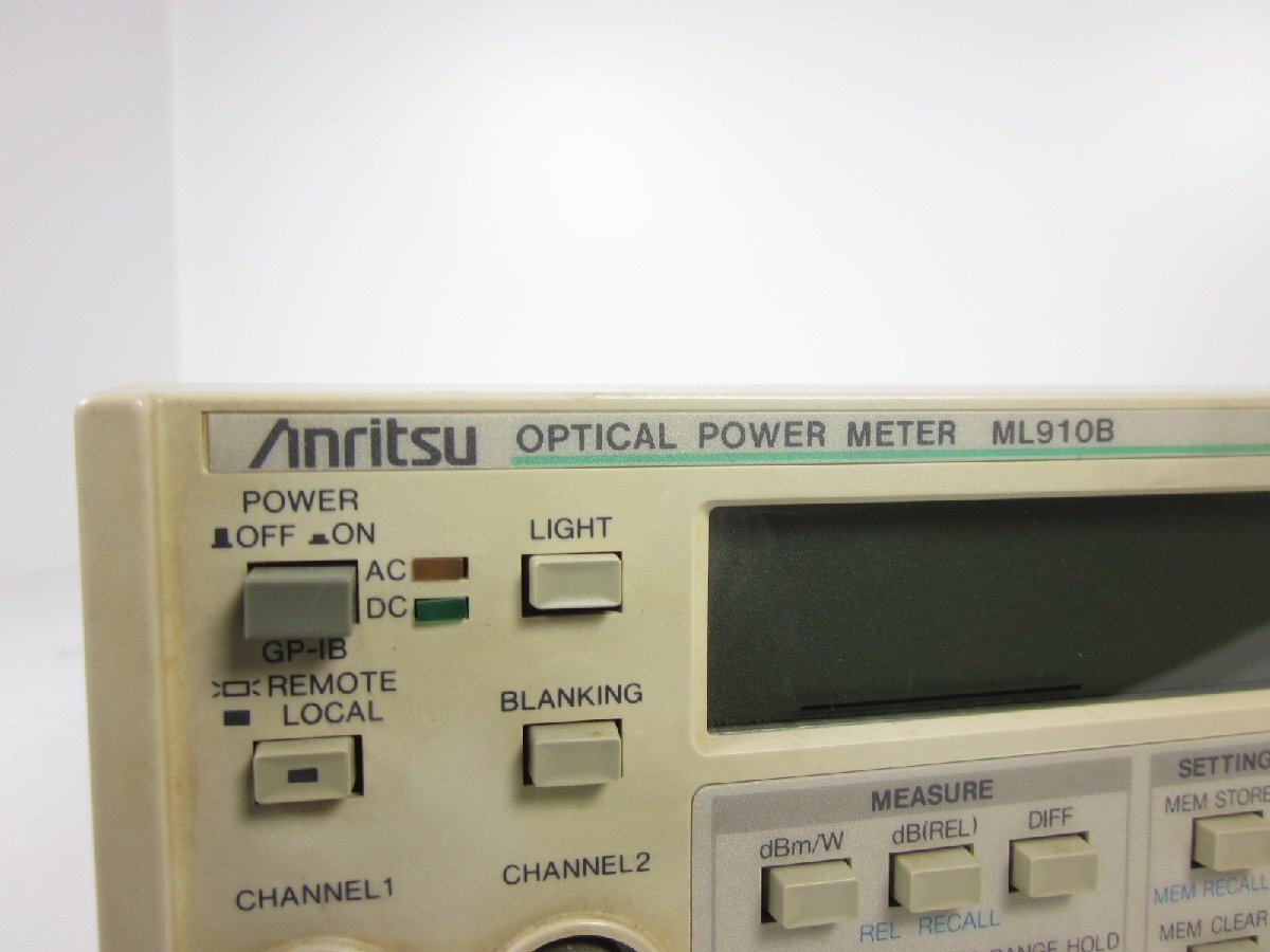 Anritsu ML910B Optical Power Meter 0.38μm-1.8μm 2 Channels [x1231373833]