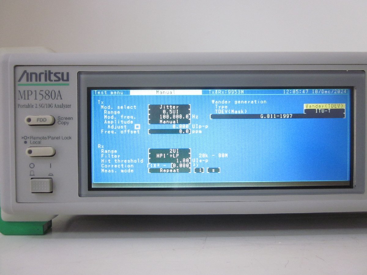 Anritsu MP1580A Portable 2.5G/10G Jitter Analyzer [o1231383430]