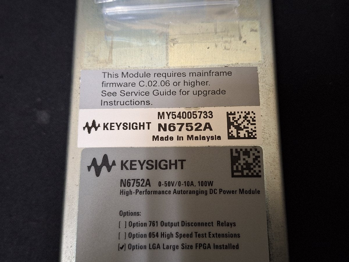 Keysight N6752A DC Power Module 0-50V/10A 100W Opt. LGA [o1233210030]