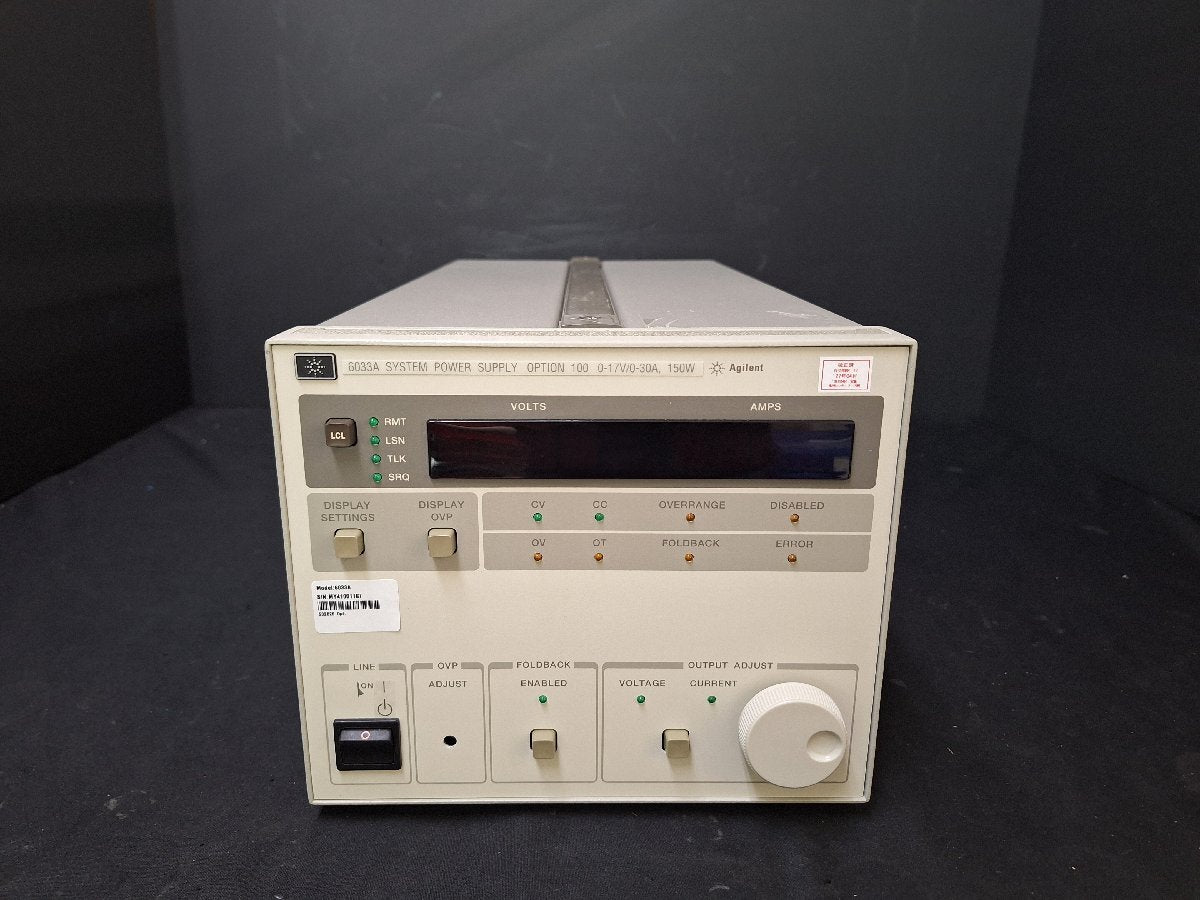 Agilent 6033A System Power Supply 0-17V/0-30A 150W Opt.100 [q1233288488]