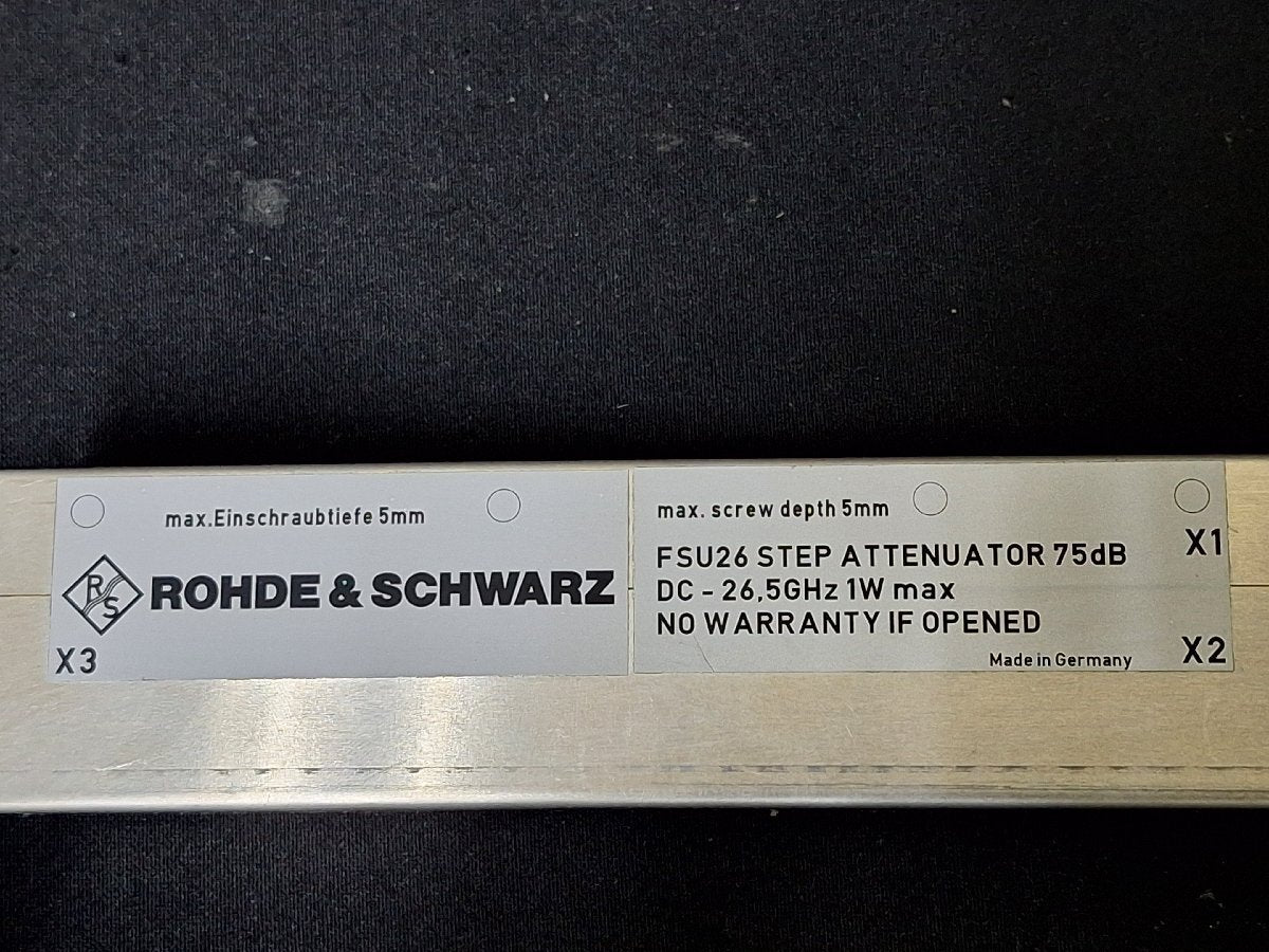 Rohde & Schwarz FSU26 Step Attenuator 75dB DC-26.5GHz 1W [w1233752457]