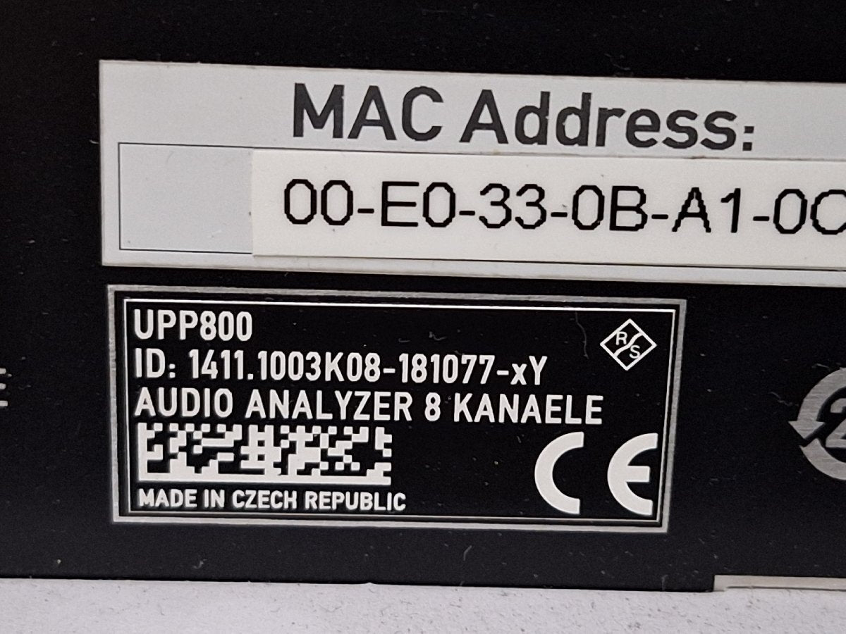 Rohde & Schwarz UPP800 Audio Analyzer 8-Port [q1234693827]