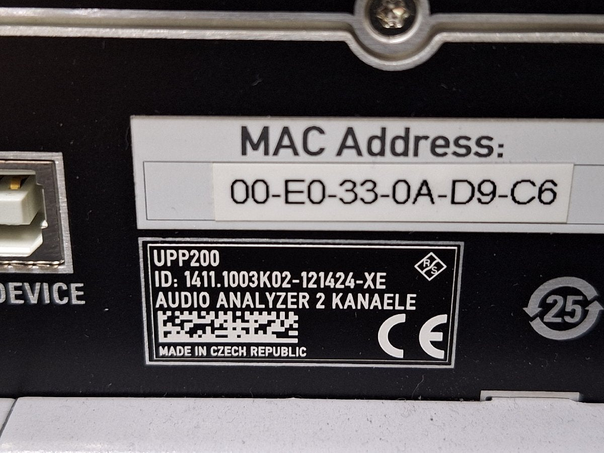 Rohde & Schwarz UPP200 Audio Analyzer 2-Port [n1234712176]