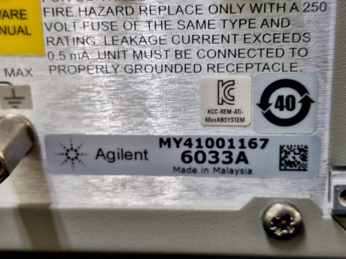 Agilent 6033A System Power Supply 0-17V/0-30A 150W (for parts or not working) [m1234735902]