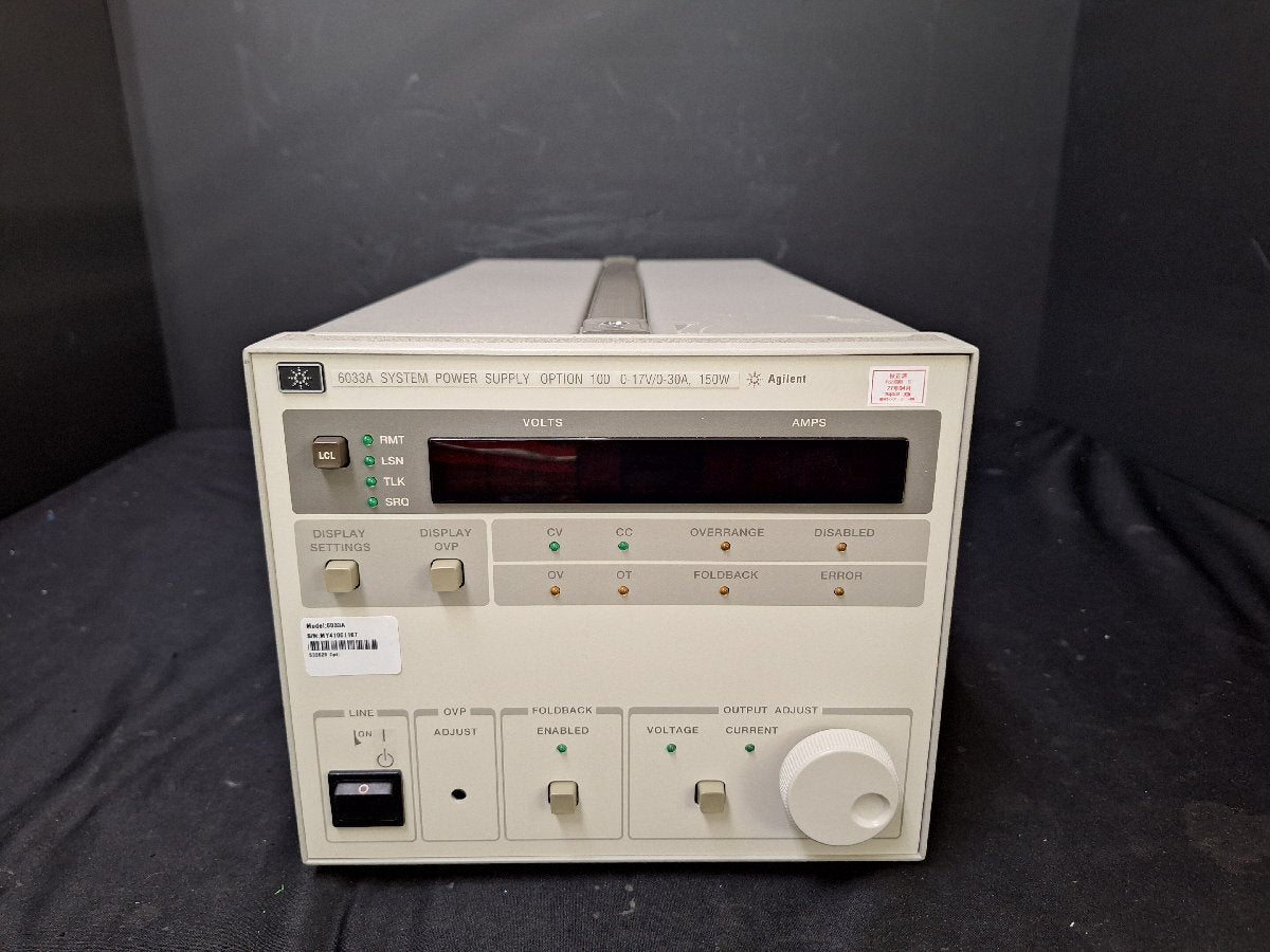 Agilent 6033A System Power Supply 0-17V/0-30A 150W (for parts or not working) [m1234735902]