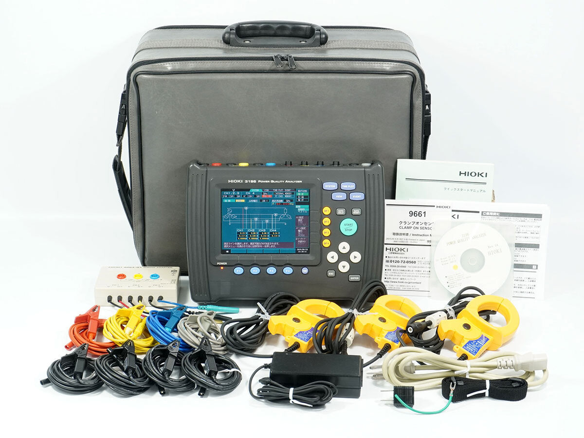 Hioki 3196 Power Quality Analyzer with 9661 Clamp On Sensors [r1235003662]