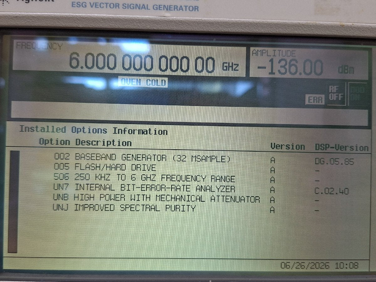 Agilent E4438C ESG Vector Signal Generator 250kHz-6GHz [q1235286901]