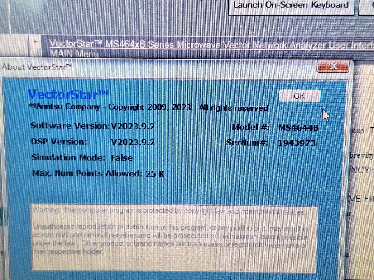 Anritsu MS4644B Vector Network Analyzer 40GHz [q1235319927]