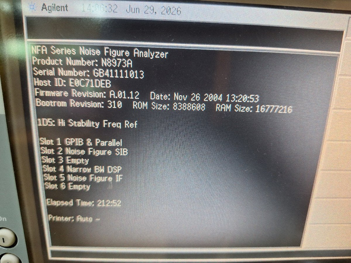 Agilent N8973A NFA Noise Figure Analyzer 10MHz-3GHz [p1235331465]
