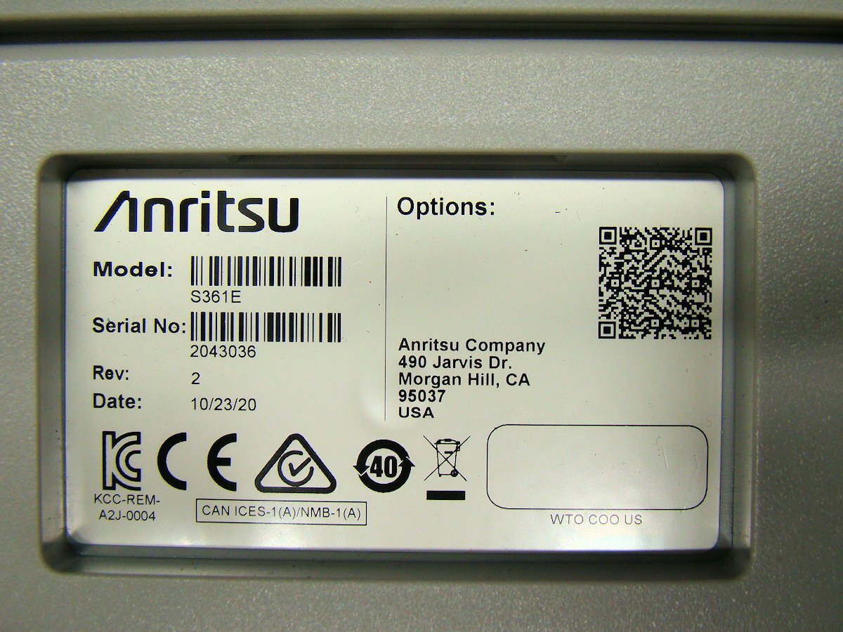 Anritsu S361E Site Master Cable and Antenna Analyzer 2MHz-6GHz [g1236080279]