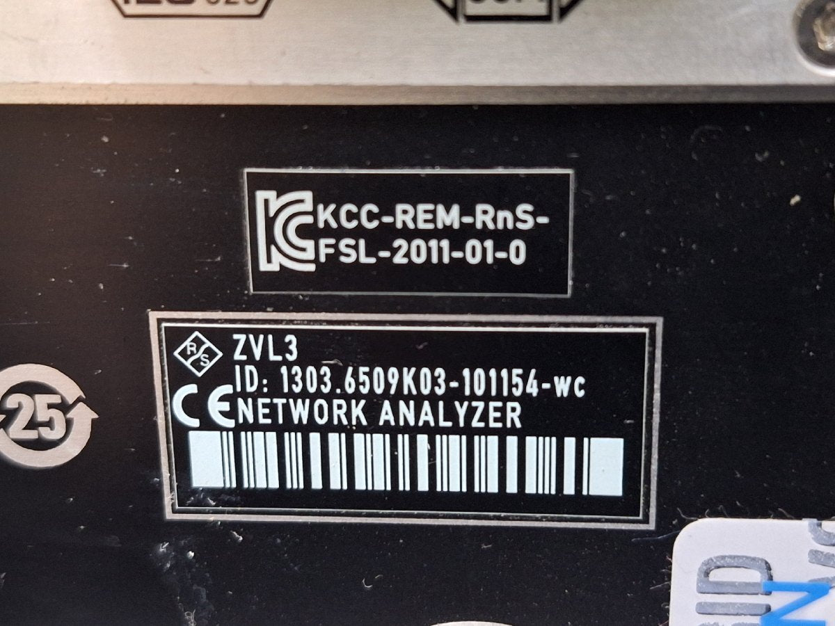 Rohde & Schwarz ZVL3 Network Analyzer 9kHz-3GHz 2-Port [k1236248597]