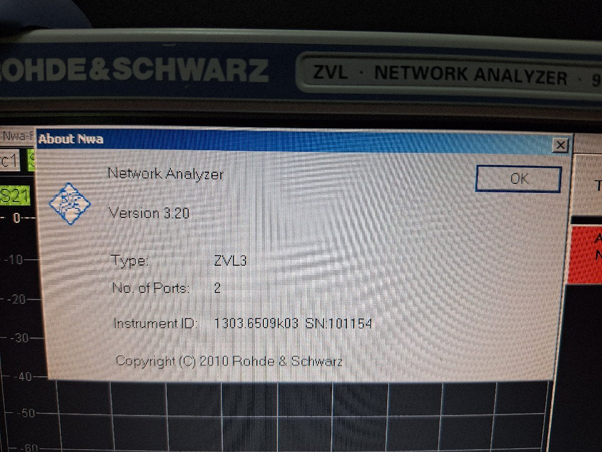 Rohde & Schwarz ZVL3 Network Analyzer 9kHz-3GHz 2-Port [k1236248597]