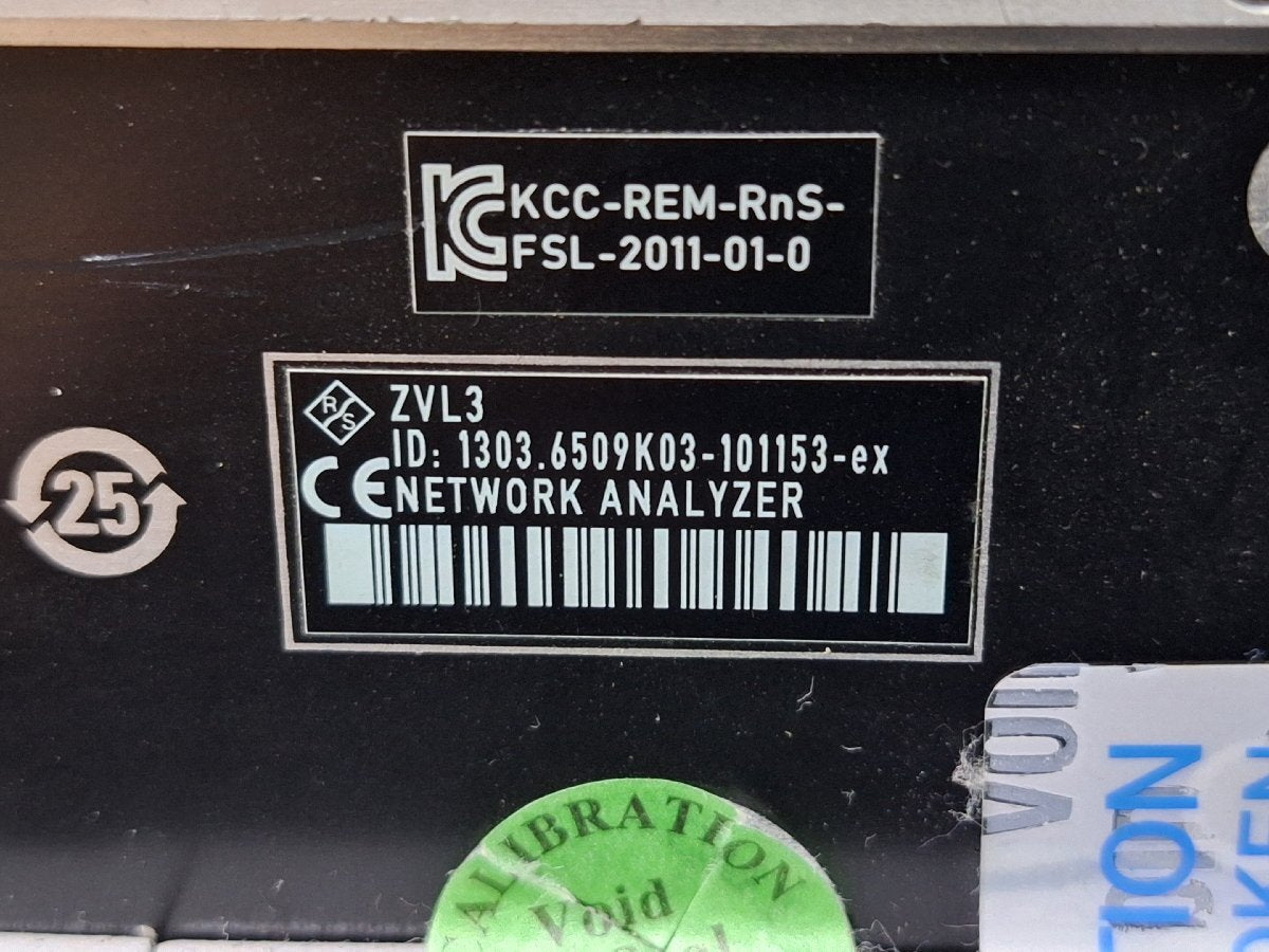 Rohde & Schwarz ZVL3 Network Analyzer 9kHz-3GHz 2-Port [f1236314603]