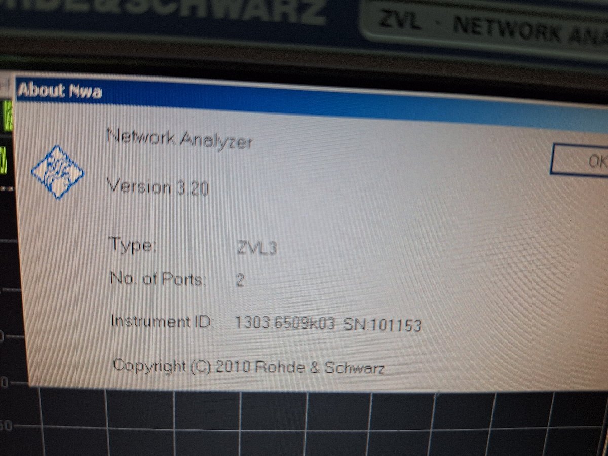 Rohde & Schwarz ZVL3 Network Analyzer 9kHz-3GHz 2-Port [f1236314603]