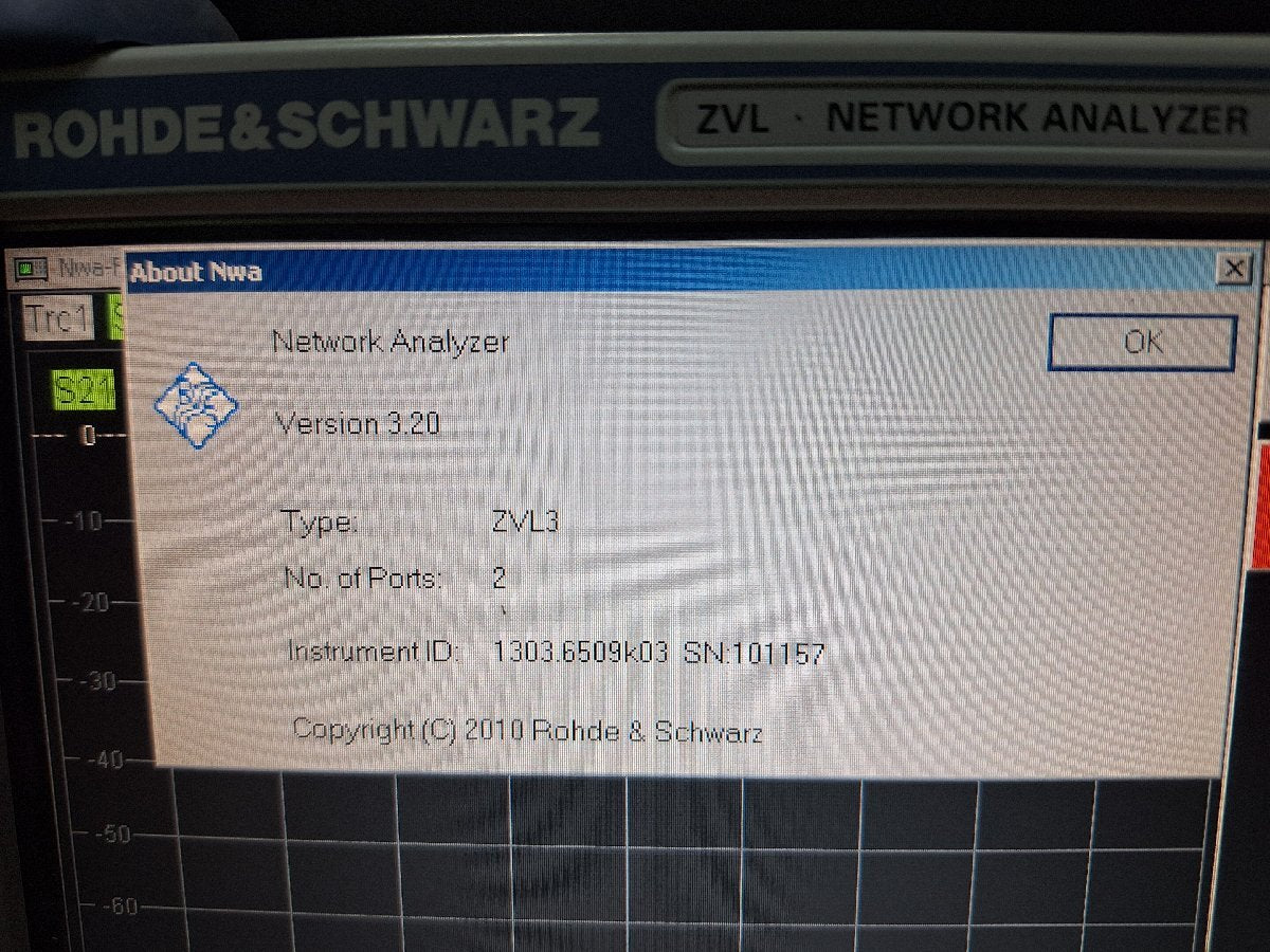 Rohde & Schwarz ZVL3 Network Analyzer 9kHz-3GHz 2-Port [t1236312684]