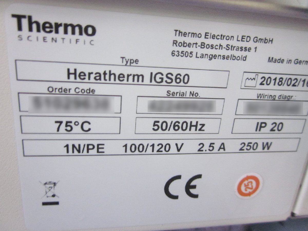 Thermo Fisher IGS60 Incubator Temperature Range 5-75°C [r1236382752]