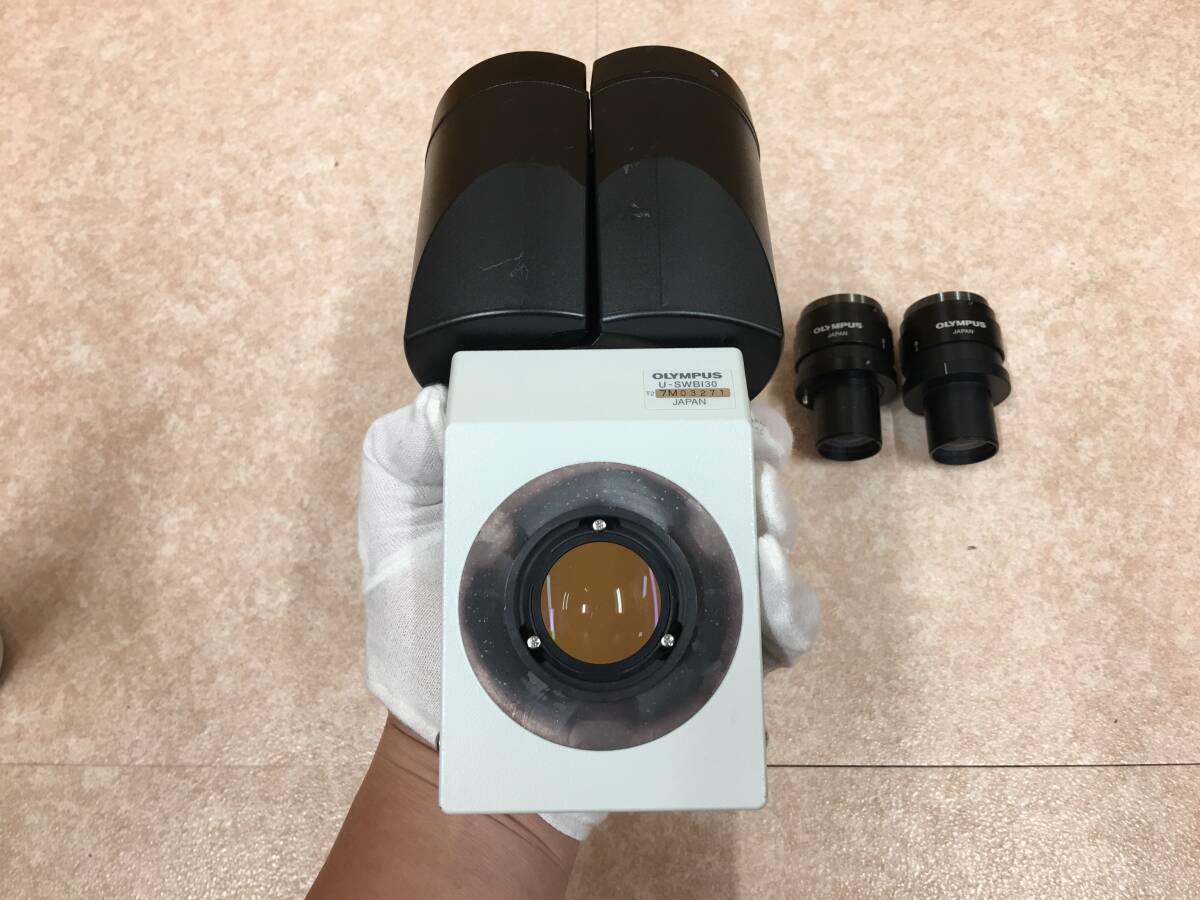 OLYMPUS GX71F U-SWBI30 Super Wide Field Binocular Head with Olympus SWH10X-H/26.5 Eyepieces (as-is) [e1236722795]