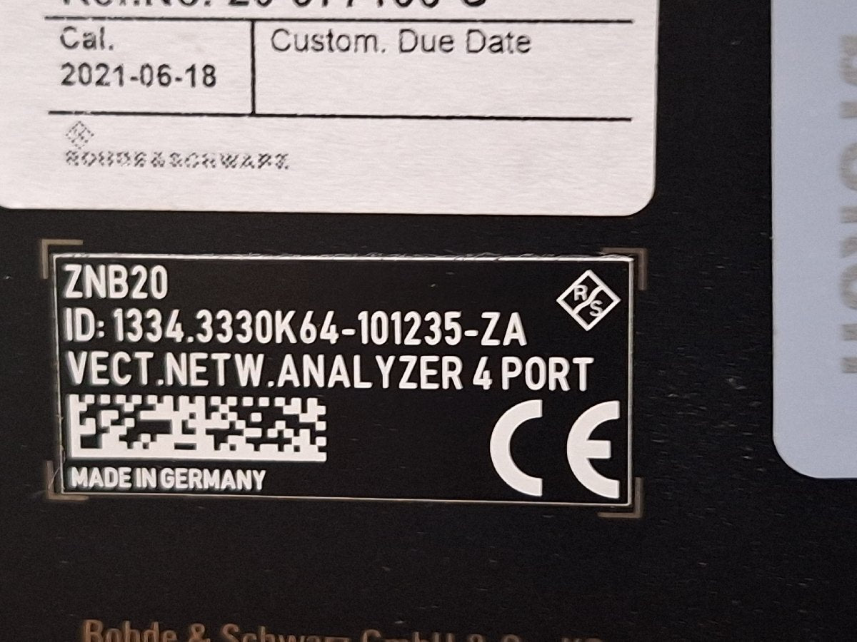 Rohde & Schwarz ZNB20 Vector Network Analyzer 100kHz-20GHz 4-Port [o1236928575]