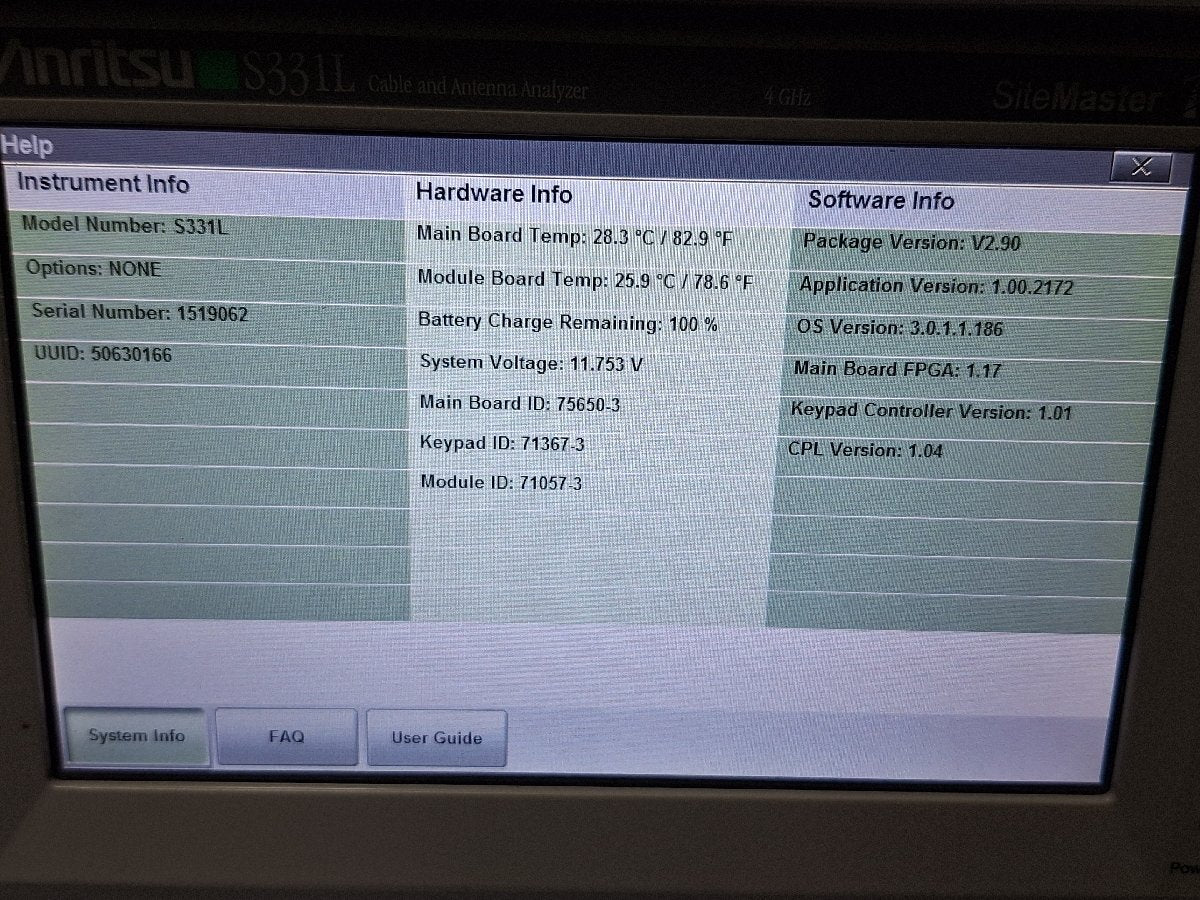 Anritsu S331L Handheld Cable and Antenna Analyzer 4GHz [b1237875148]
