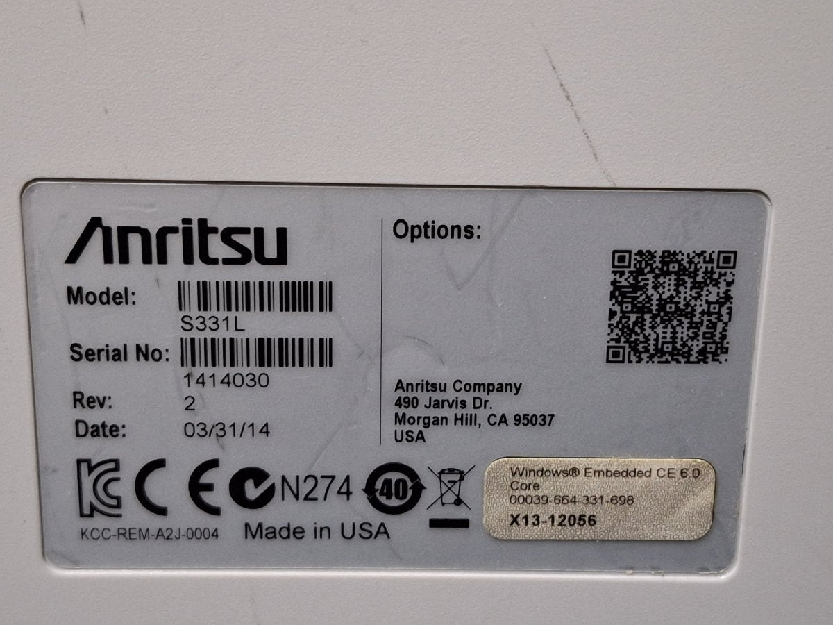 Anritsu S331L Site Master Handheld Cable and Antenna Analyzer 4GHz [q1237890558]