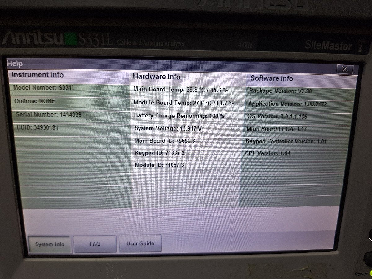 Anritsu S331L Site Master Handheld Cable and Antenna Analyzer 4GHz [u1237901460]
