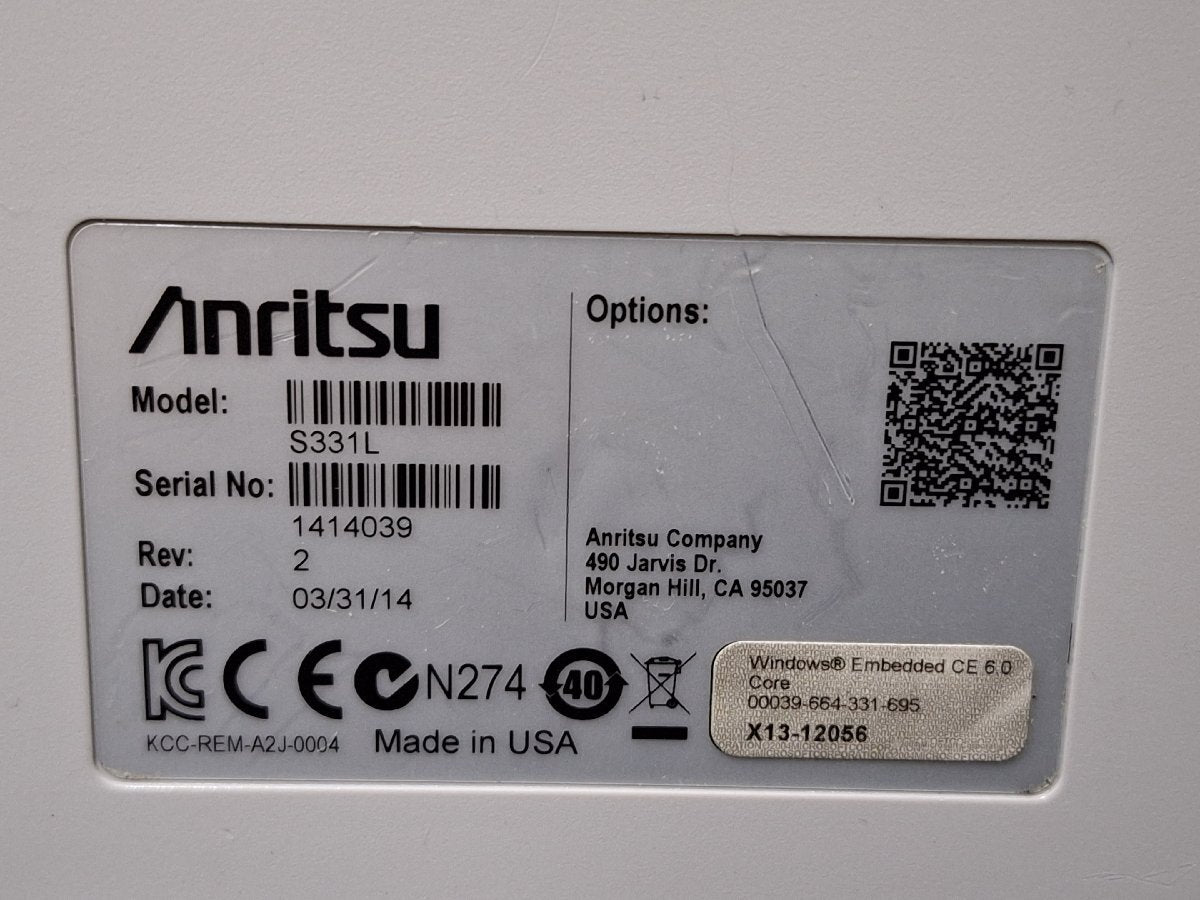Anritsu S331L Site Master Handheld Cable and Antenna Analyzer 4GHz [u1237901460]