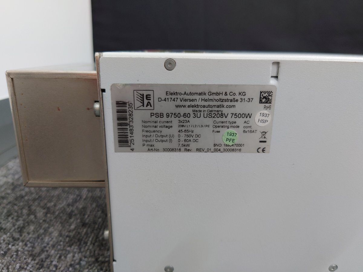 Elektro-Automatik EA-PSB 9750-60JP Bidirectional DC Power Supply 0-750V 0-60A [f1238159539]