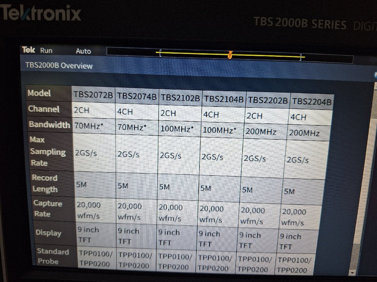 Tektronix TBS2204B Digital Oscilloscope 200MHz 4CH [r1239555548]