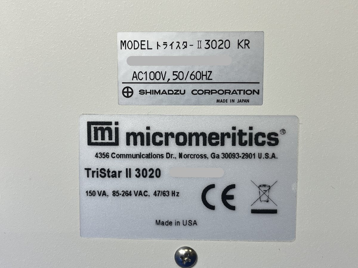 Shimadzu TriStar II Surface Area and Pore Size Analyzer [j1240111975]