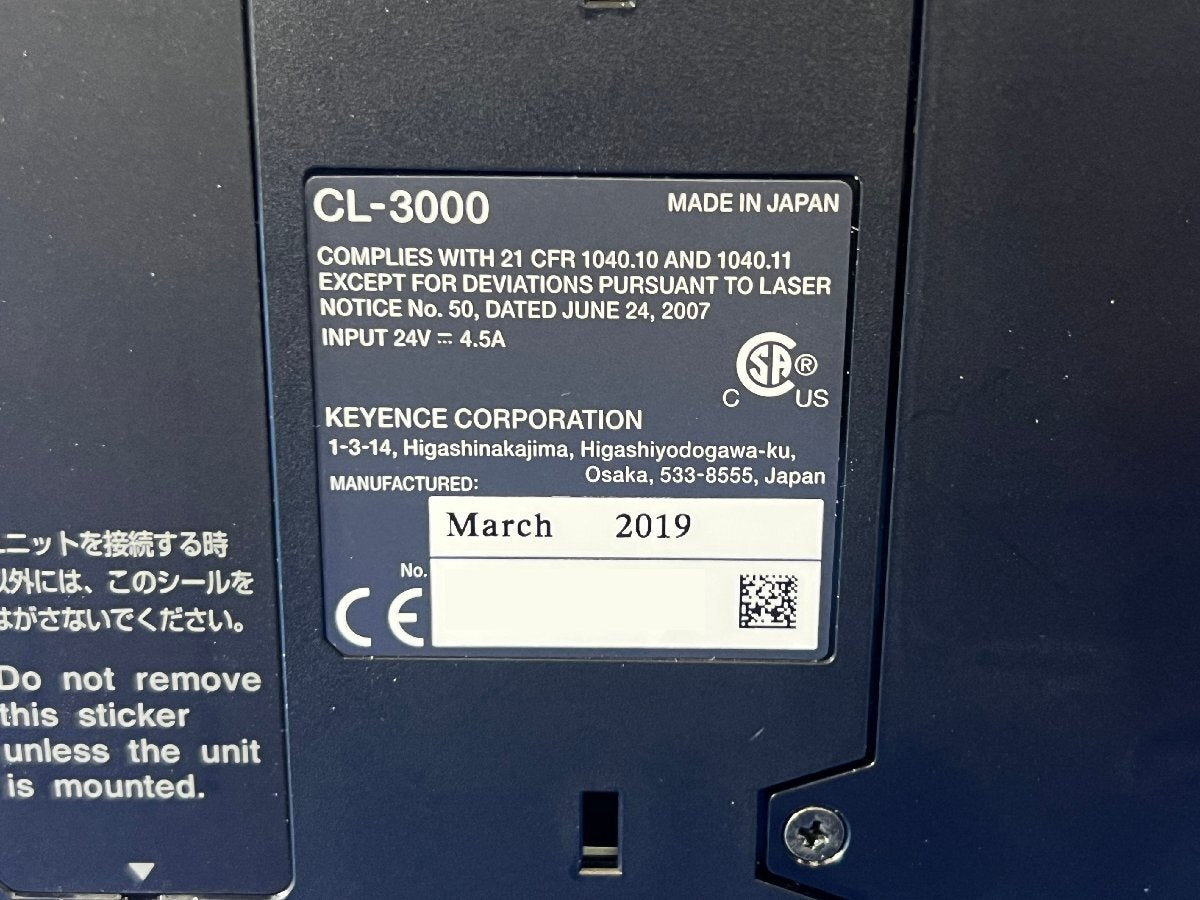Keyence CL-P015N CL-3000 Series Multi-Color Confocal Displacement Sensor [c1240117261]