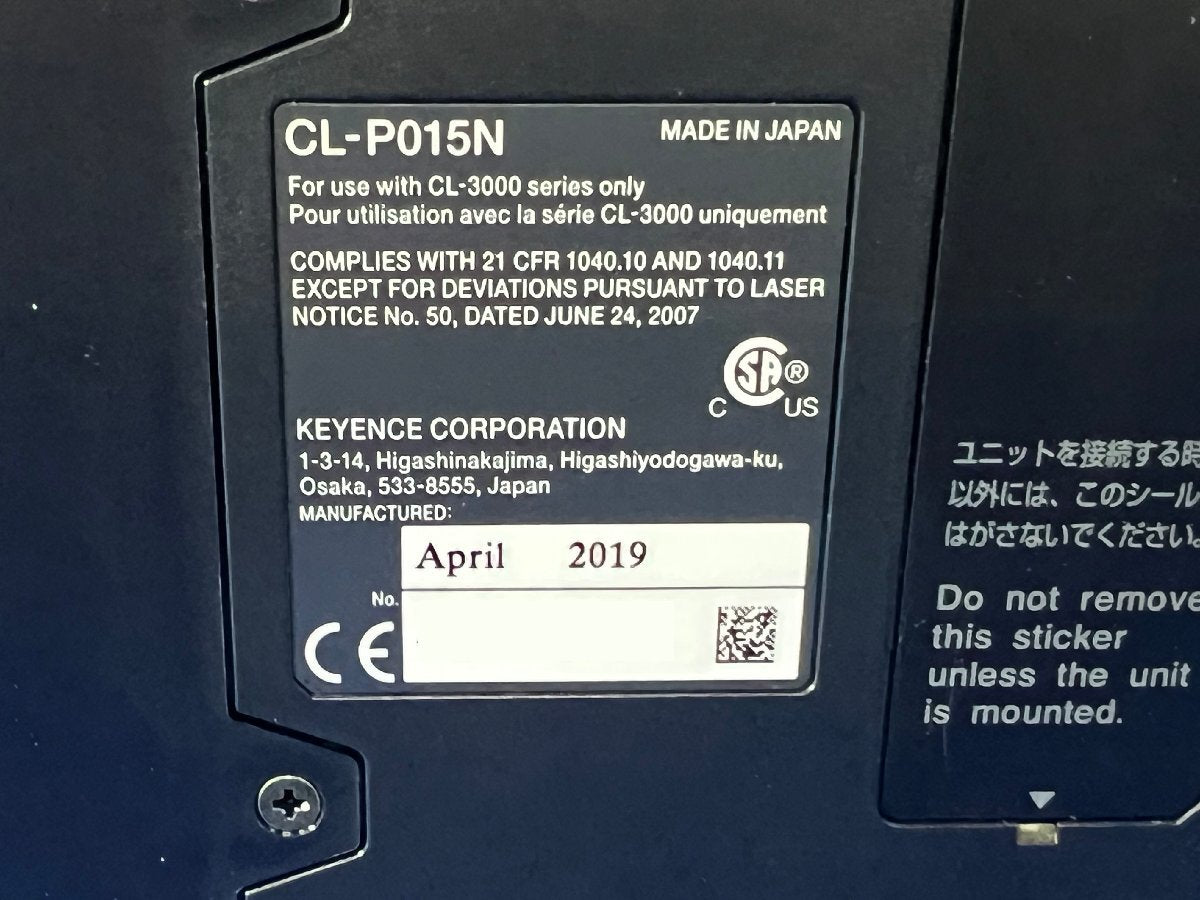 Keyence CL-P015N CL-3000 Series Multi-Color Confocal Displacement Sensor [c1240117261]