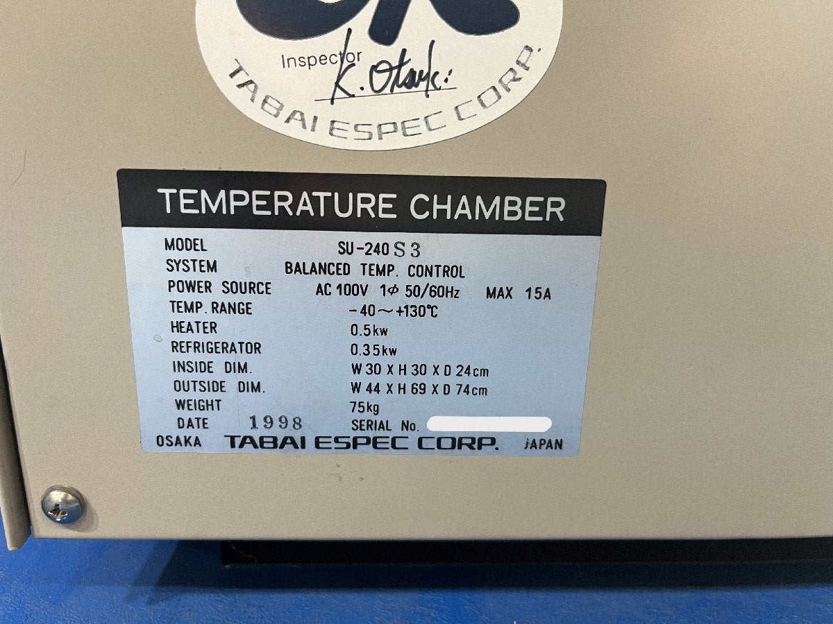 ESPEC SU-240S3 Compact Environmental Test Chamber [p1240117707]