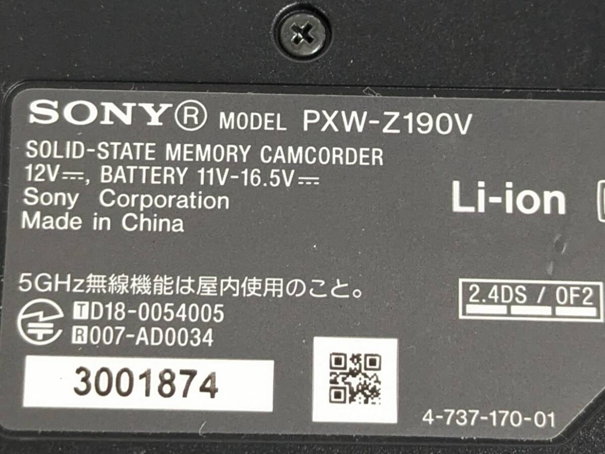 Sony PXW-Z190V Professional Camcorder (as-is) [d1240008603]
