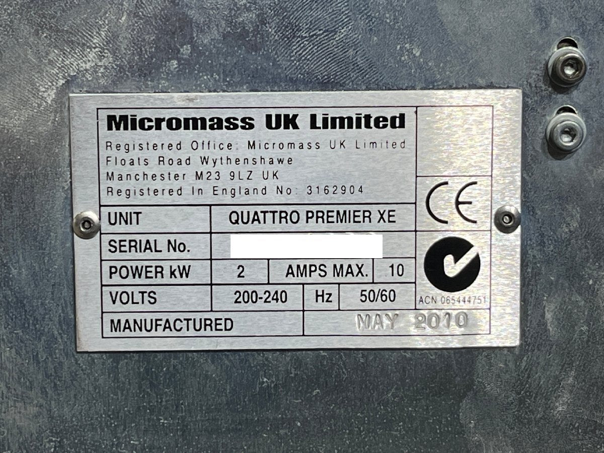 Waters Quattro Premier XE LC/MS Mass Spectrometer MS Unit Only [r1241067527]