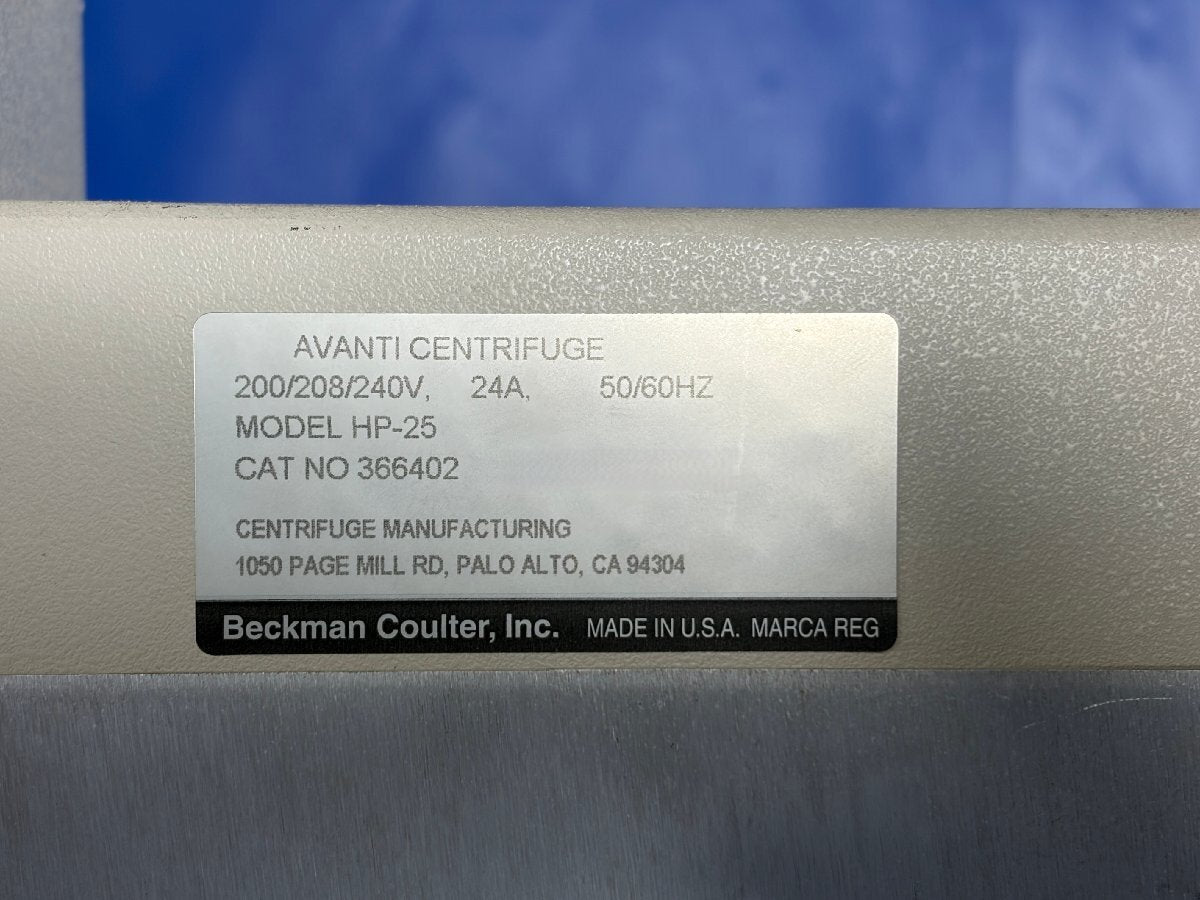 Beckman Coulter Avanti HP25 High Speed Refrigerated Centrifuge [x1241057357]