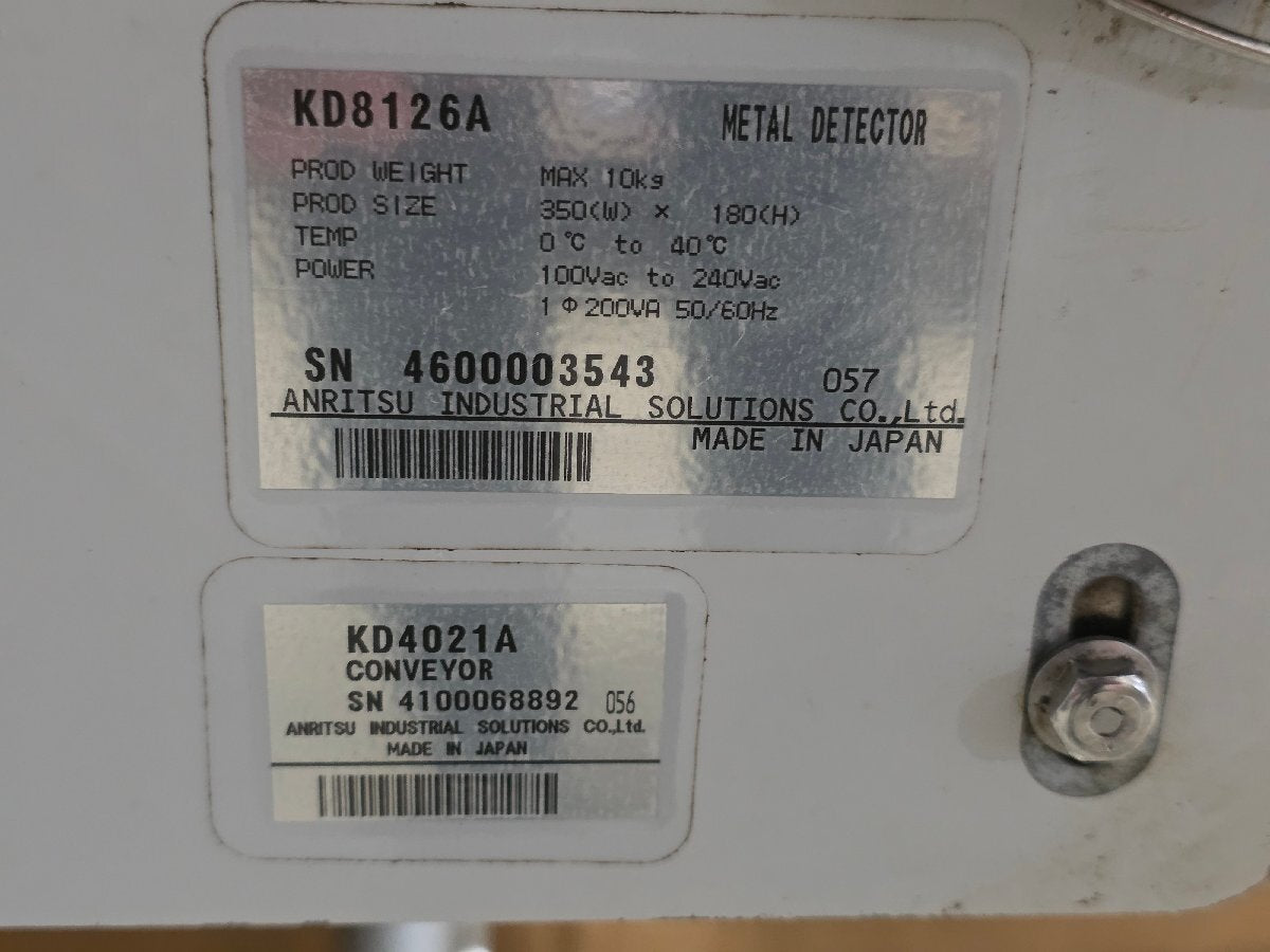 Anritsu KD8126A KD1126AW KD4021A Metal Detector Super Mepoly III [r1241183818]