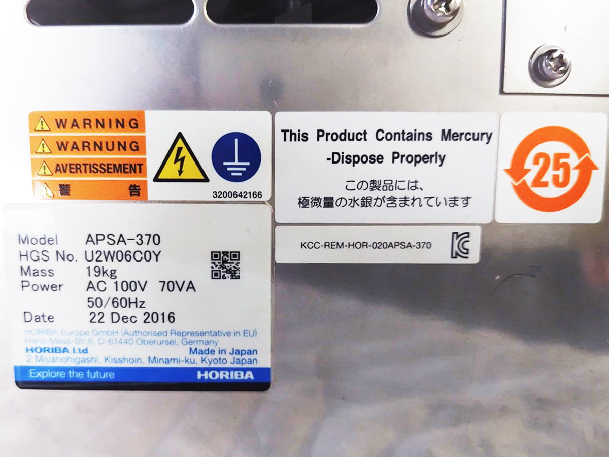 Horiba APSA-370 Environmental Measuring Instrument Sulfur Dioxide Concentration Analyzer [d1241462489]