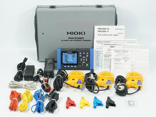 Hioki PW3360-10 Clamp-On Power Logger with 3 x 9661 Clamp-On Sensors [d1241577082]