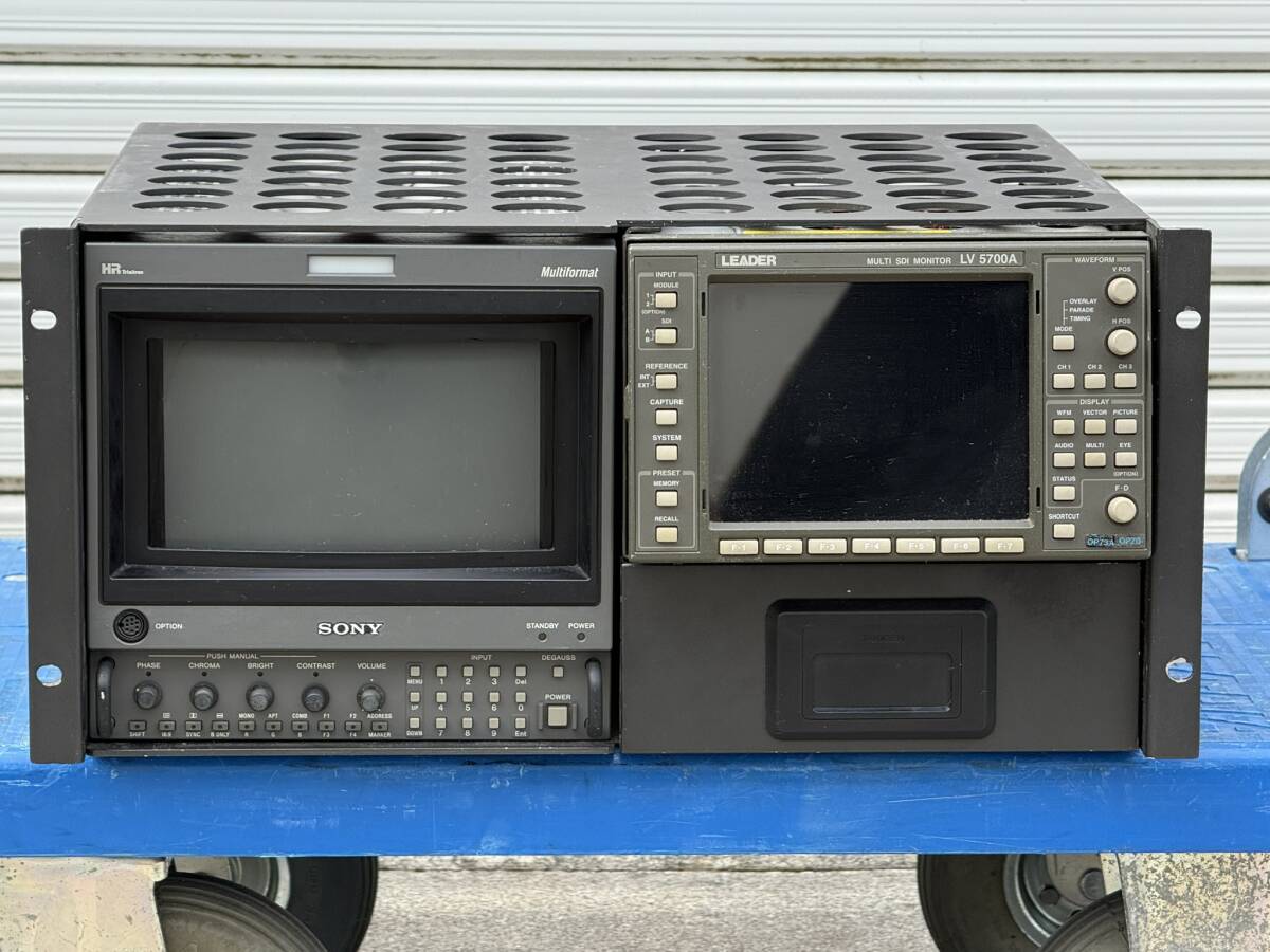 LEADER LV5700A Waveform Monitor SONY BVM-D9H5J Master Monitor Rack Mount Set [j1241593270]
