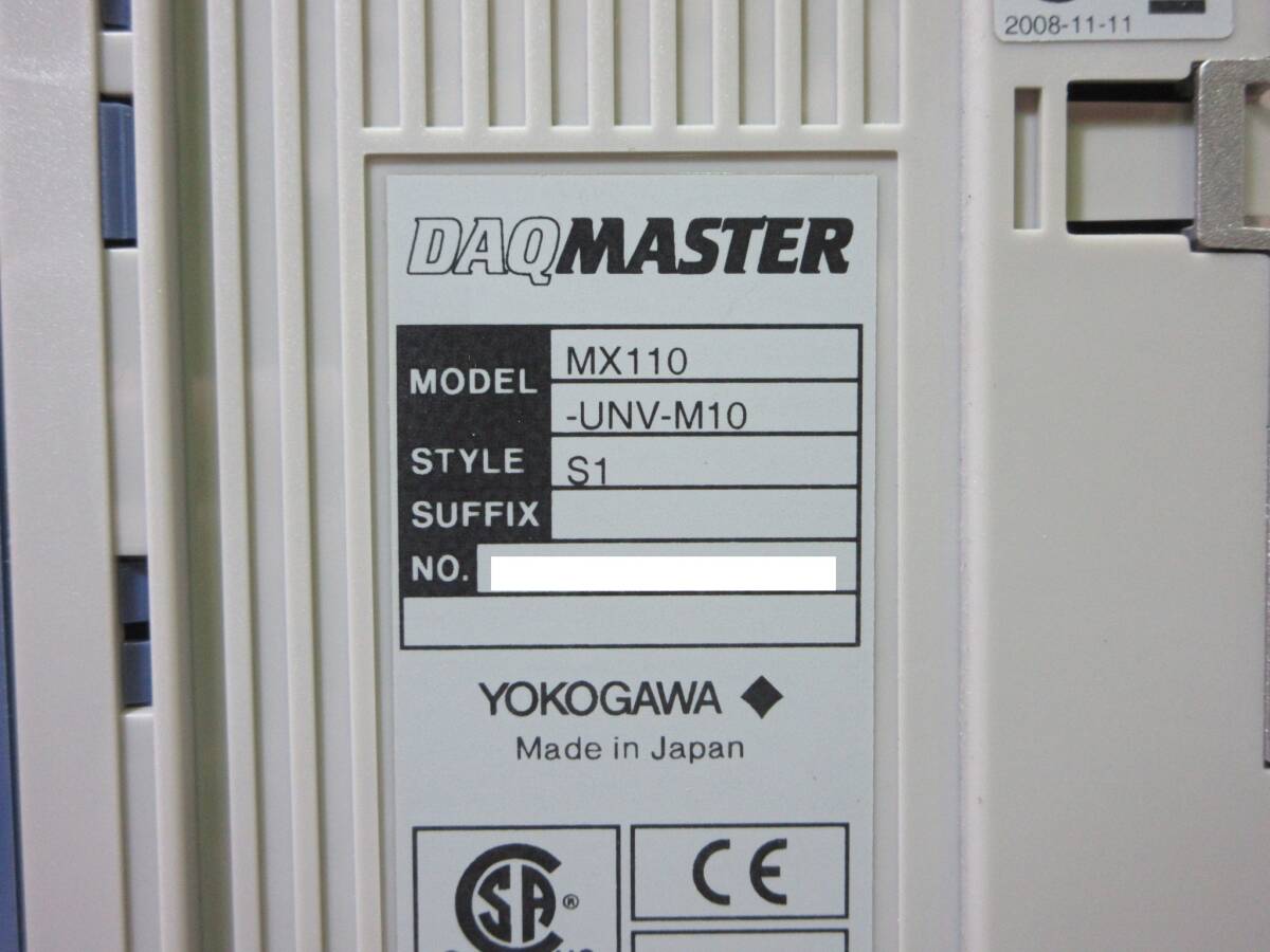 Yokogawa MX100 DAQMASTER 60CH with MX110-UNV-M10 x6 [t1241651789]