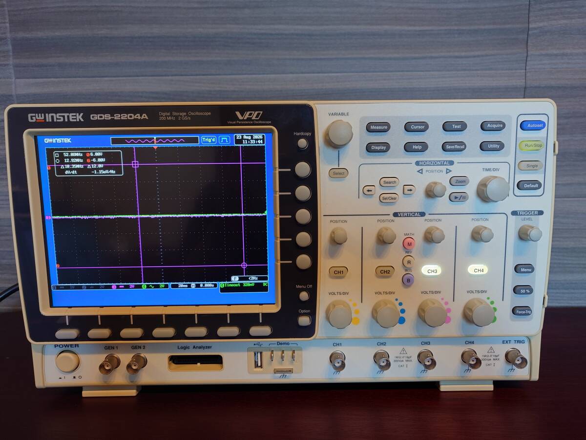 GW INSTEK GDS-2204A Digital Storage Oscilloscope 200MHz 4 Channels 2GSa/s [k1241788850]